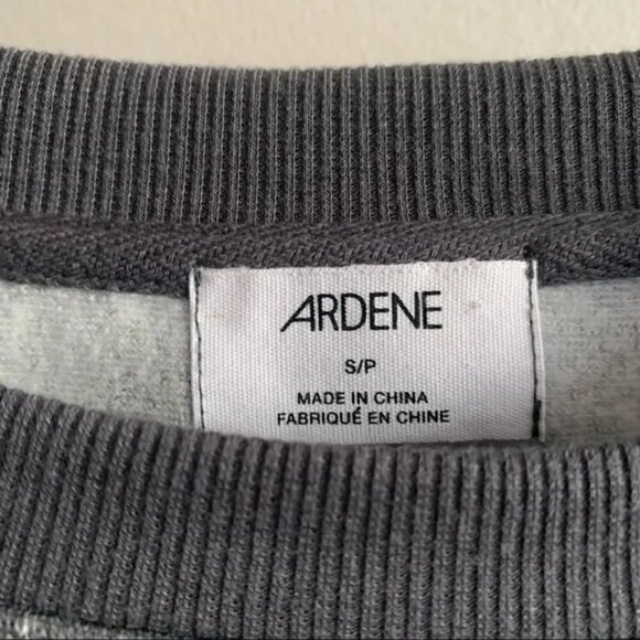 ARDENE NWT Acid Wash Tie Dye Cropped Drawstring Crew Neck Sweatshirt Sweater - Picture 5 of 9